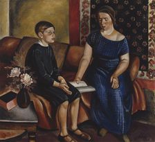 Hearing the Homework, 1923. Creator: Yrjö Aleksander Ollila