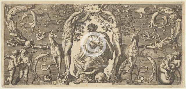 Hearing (Auditus), from Quinque Sensuum (Five Senses), ca. 1655. Creator: Francis Cleyn.