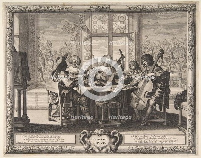 Hearing, ca. 1638. Creator: Abraham Bosse.