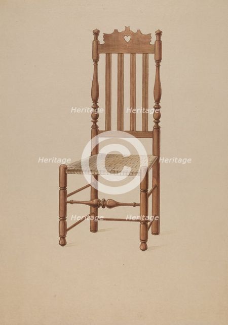Heart and Crown Chair, c. 1936. Creator: Howard Weld.