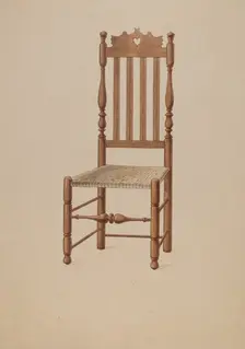 Heart and Crown Chair, c. 1936. Creator: Howard Weld