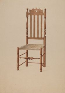 Heart and Crown Chair, c. 1936. Creator: Howard Weld