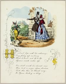 Heart and Hope with Love Entwining (valentine), c. 1842. Creator: Unknown