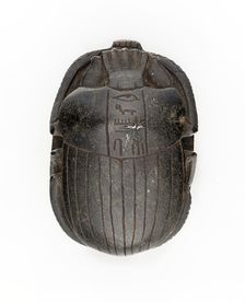 Heart Scarab of the Worker Amun-Mes, Egypt, New Kingdom, Dynasty 19, reign of Ramesses II... Creator: Unknown
