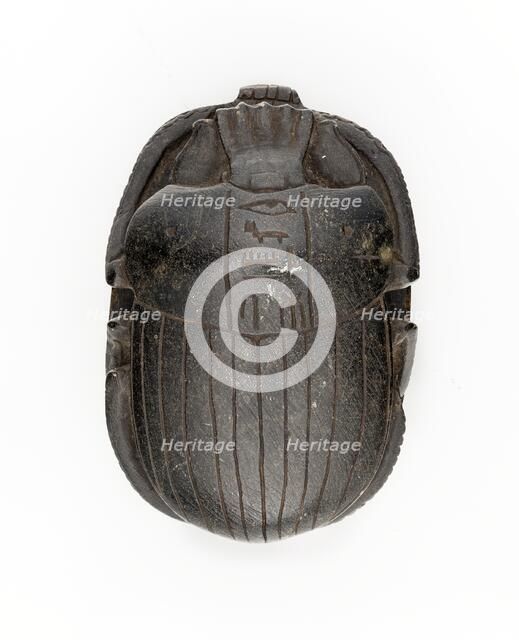 Heart Scarab of the Worker Amun-Mes, Egypt, New Kingdom, Dynasty 19, reign of Ramesses II... Creator: Unknown.