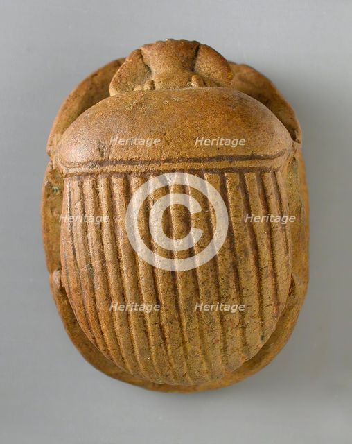 Heart Scarab (image 1 of 2), New Kingdom-Late Period (1569-525 BCE) or modern. Creator: Unknown.