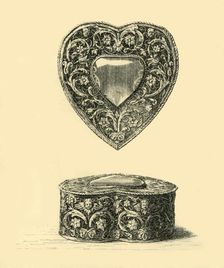 Heart-shaped box, c1650-1699, (1881). Creator: A A Bradbury