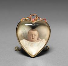 Heart-shaped Frame, before 1896. Creator: Mikhail Evlampievich Perkhin (Russian, 1860-1903); Peter Carl Fabergé (Russian, 1846-1920), firm of