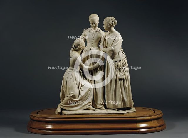 Heartbreak (The three daughters of Julius Schnorr von Carolsfeld), 1846. Creator: Hanns Gasser.