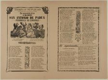 Heartfelt Pleas Invoked by the Youth of 40 Years to the Miraculous St. Anthony of Padua..., 1911. Creator: José Guadalupe Posada