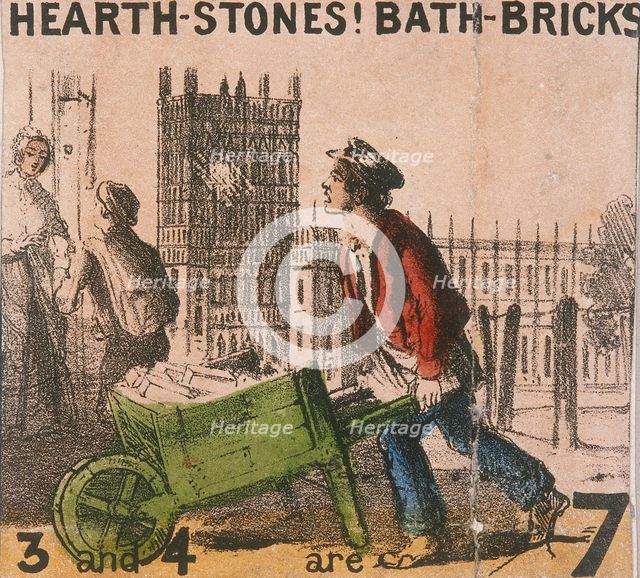 'Hearth-stones! Bath-bricks!', Cries of London, c1840.  Artist: TH Jones