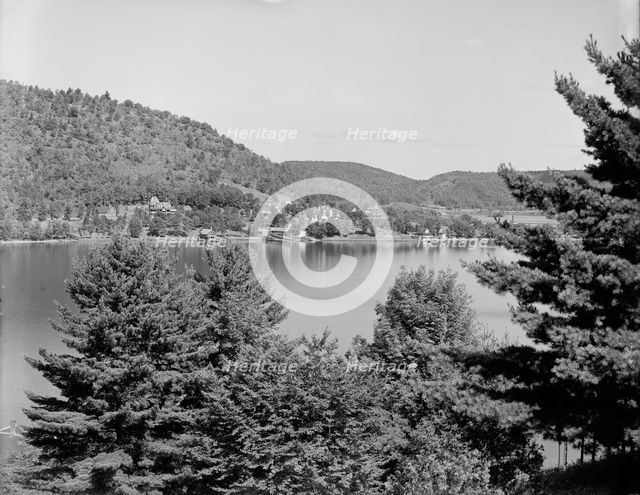 Hearts Bay from Rogers' Rock Hotel, Lake George, N.Y., between 1900 and 1910. Creator: William H. Jackson.
