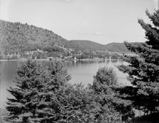 Hearts Bay from Rogers Rock Hotel, Lake George, N.Y., between 1900 and 1910. Creator: William H. Jackson