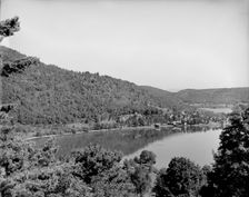 Hearts Bay from upper cottage, Rogers Rock, Lake George, N.Y., between 1900 and 1910. Creator: William H. Jackson