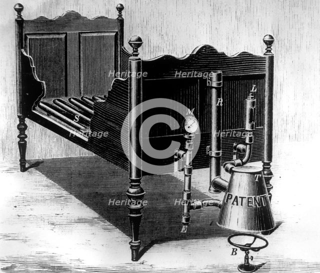 Heated bed, 19th century Creator: Unknown.
