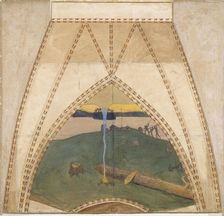 Heathendom and Christendom, sketch for the cupola frescoes of the Finnish Pavilion at the..., 1899. Creator: Akseli Gallen-Kallela