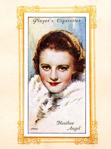 Heather Angel Collectables Picture of movie stars that came with the Players cigarette packet, 1934. Creator: Unknown
