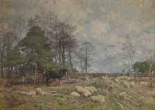 Heathland in Spring, c1870-1890. Creator: Florent Crabeels