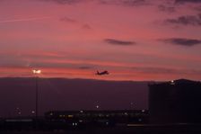 Heathrow, sunset, 2007. Creator: Ethel Davies