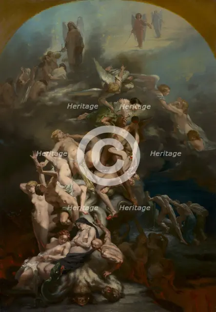 Heaven and Hell, c. 1850. Creator: Octave Tassaert (French, 1800-1874).