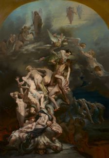 Heaven and Hell, c. 1850. Creator: Octave Tassaert (French, 1800-1874)