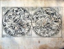 Heavenly Globes name and figures of the celestial constellations and signs of the Arctic and …