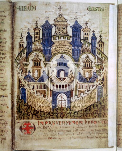 Heavenly Jerusalem, a page from Liber Floridus, 12th century. Artist: Unknown
