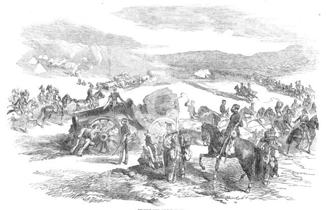 Heaving Guns, at Balaclava, 1854. Creator: Unknown.