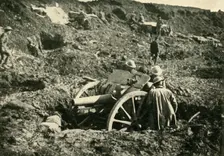 Heavy artillery in bomb craters, First World War, c1916, (c1920). Creator: Unknown