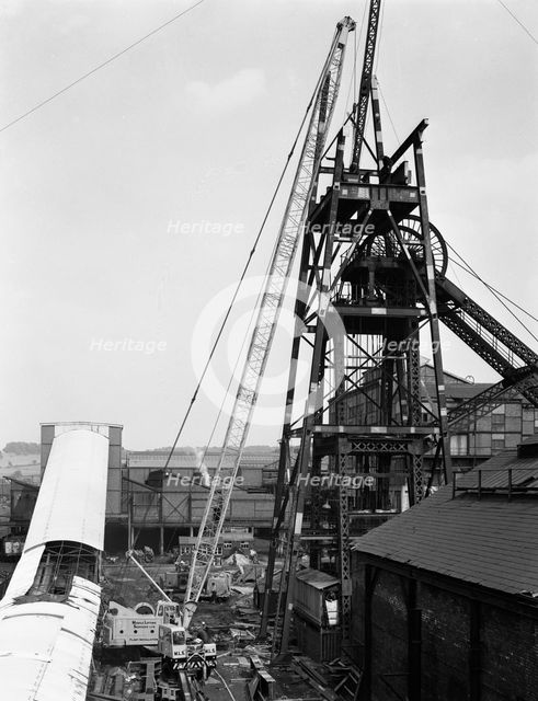 Heavy lifting gear at Hickleton Main pit, Thurnscoe, South Yorkshire, 1961. Artist: Michael Walters