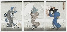 Heavy Snow at Years End, 1844. Creator: Kunisada (Toyokuni III), Utagawa (1786-1865)