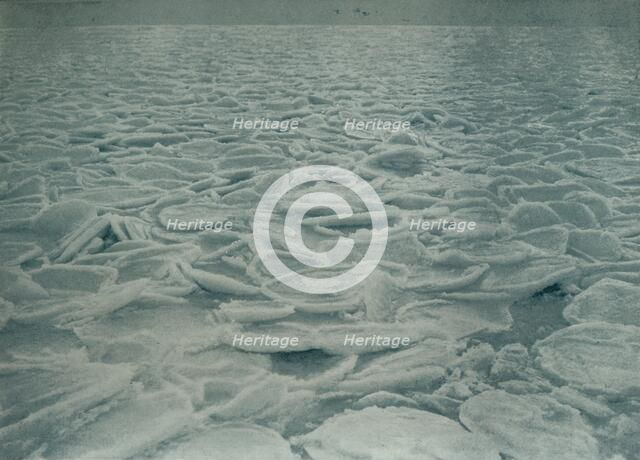 'Heavy Pack in which the Ship Was Held Up ', 1912, (1913).  Artist: Herbert Ponting.