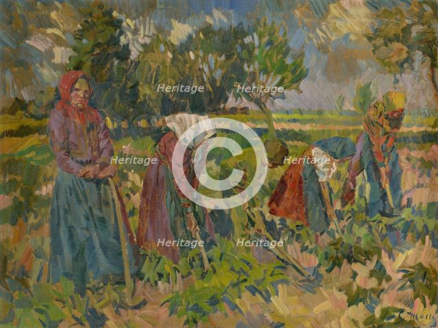 Heavy Weeding, 1924-1928. Creator: Gustav Mally.