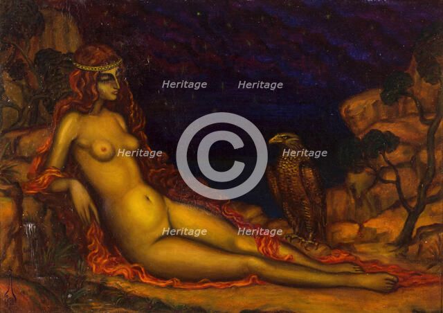 Hebe and the Eagle of Jupiter, 1926. Creator: Nikolay Kalmakov.