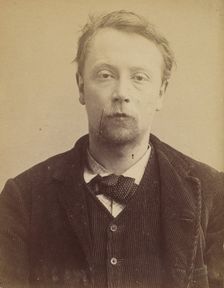 Hébert. Georges, Henri. 27 (ou 29) ans, né à Bayeux (Calvados). Menuisier. Anarchiste. 23/..., 1892. Creator: Alphonse Bertillon