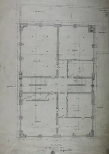 Hebrew Manual Training School, Chicago, Illinois, First Story Plan, 1889/90. Creator: Adler & Sullivan