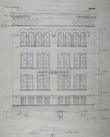 Hebrew Manual Training School, Chicago, Illinois, Front Elevation, 1889/90. Creator: Adler & Sullivan