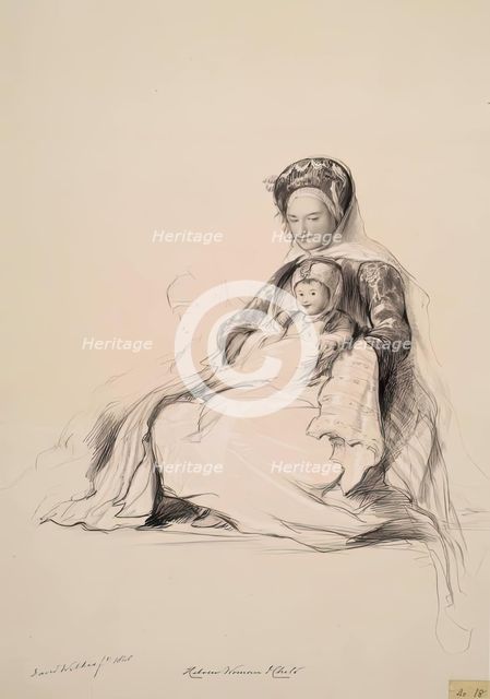 Hebrew Woman and Child, 1840. Creator: Joseph Nash.