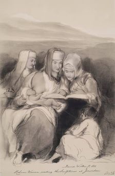 Hebrew Women Reading The Scriptures At Jerusalem, 1841. Creator: Joseph Nash