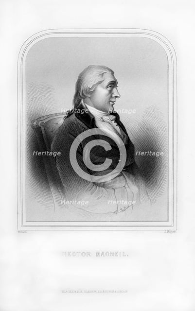 Hector MacNeil, Scottish poet and writer, (1870). Artist: J Rogers
