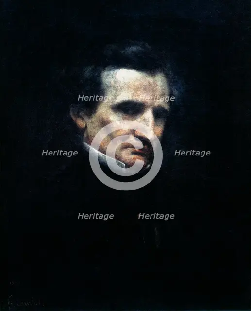 Hector Berlioz, French Romantic composer, 1850. Artist: Gustave Courbet