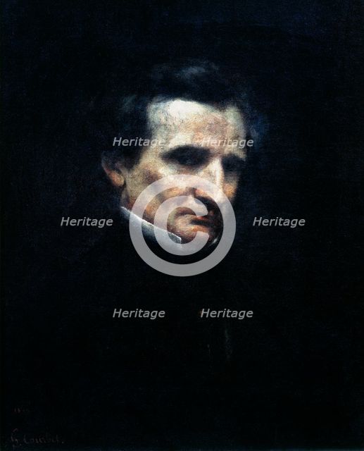 Hector Berlioz, French Romantic composer, 1850. Artist: Gustave Courbet