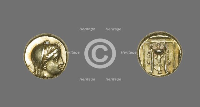 Hecta (Coin) Depicting the Goddess Demeter, 400-350 BCE. Creator: Unknown.