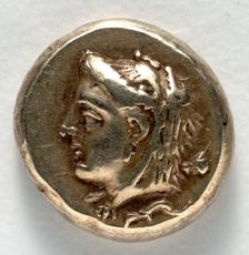 Hecte: Head of Omphale (obverse), 500-300 BC. Creator: Unknown