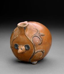 Hedgehog vase, red polished pottery with painted details, XVIIIth Dynasty (c1540 BC-c1292 BC)