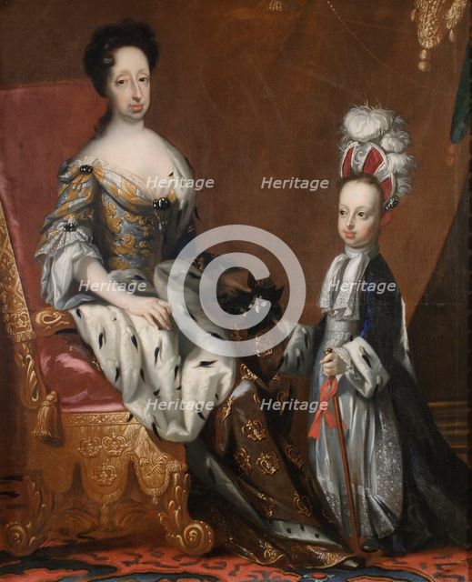 Hedvig Eleonora, 1636-1715, Queen of Sweden and Karl Fredrik, 1700-1739, Duke of Holstein, 1704. Creator: David von Krafft.