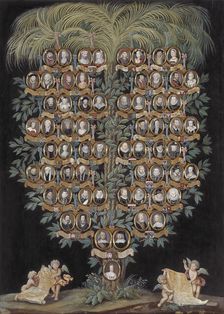 Hedvig Eleonora, Queen of Sweden, family tree, 1704. Creator: Eric Utterhielm