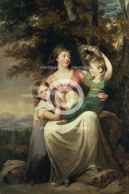 Hedvig Wegelin (1766-1842), married Tersmeden with daughters, late 18th-early 19th century. Creator: Carl Fredrik von Breda.