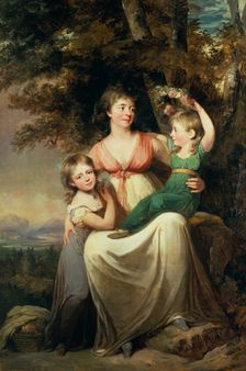 Hedvig Wegelin (1766-1842), married Tersmeden with daughters, late 18th-early 19th century. Creator: Carl Fredrik von Breda