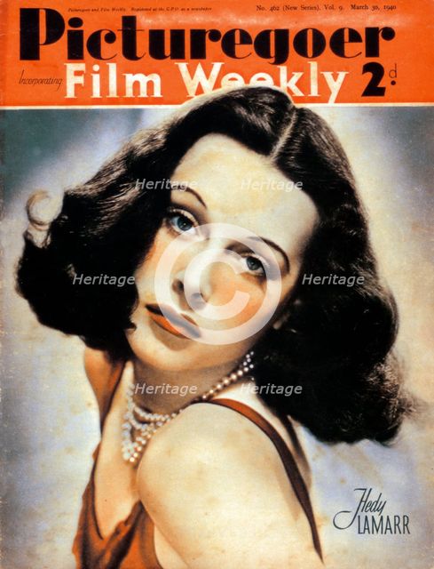 Hedy Lamarr (1914-2000), Austrian-born American actress, 1940. Artist: Unknown
